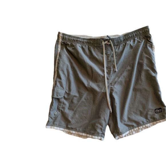 Ocean Pacific Men's Swim‎ Trunks Shorts XL Gray Pockets Lined - Picture 1 of 10